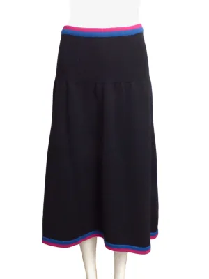 YVES SAINT LAURENT- 1990s Wool Sweater Knit Skirt, Size-Large